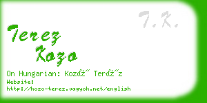 terez kozo business card